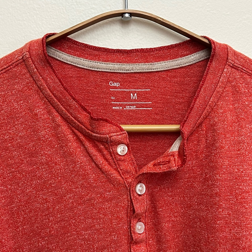 GAP Red-Orange Heathered Long Sleeve